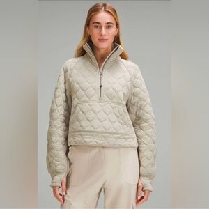 Lululemon Scuba Oversized Quilted Half Zip Sweatshirt – Riverstone
